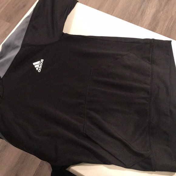 Adidas Black Pull over sweatshirt with hood - Picture 6 of 6